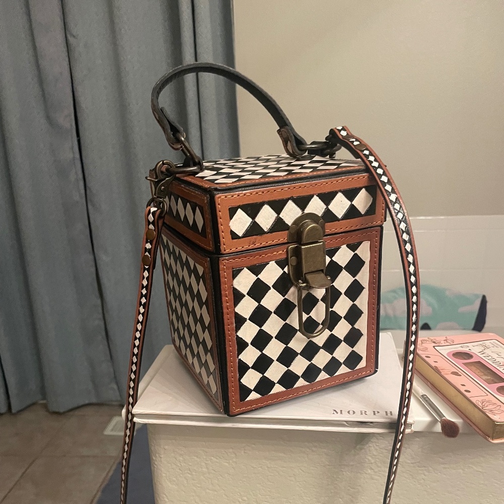 Checkered Travel Jewelry Box
